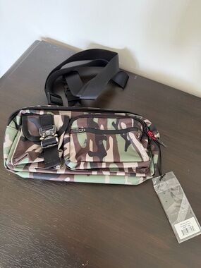ASRV Men's Camouflage Waist Sling Bag in Green & Brown